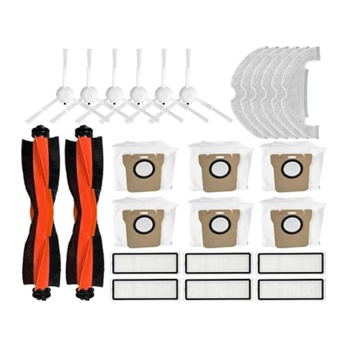 WKFBIFLY Kompatibel mit Xiaomi Robot Vacuum X10 Roller Hauptseitenbürste Hepa-Filter Mopptücher Lappen Staubbeutel Ersatz Ersatzteile Teile von WKFBIFLY