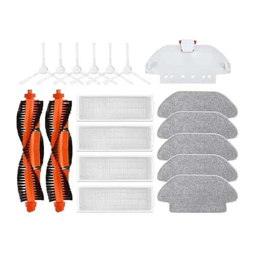WKFBIFLY Kompatibel mit Xiaomi Roboterstaubsauger S10 S12 T12 B106GL/ Mopp 2S XMSTJQR2S / 3C B106CN Zubehör Hauptseitenbürste Filter Mopp von WKFBIFLY