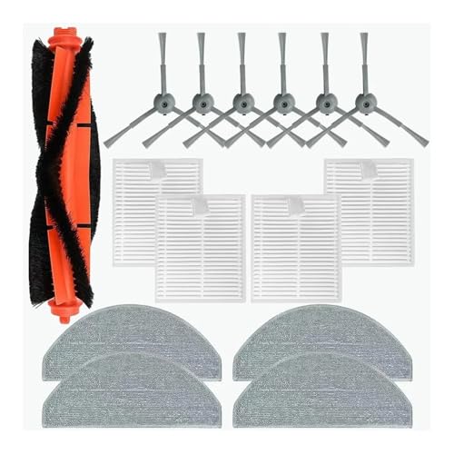 WKFBIFLY Kompatibel mit dem V8 Pro Roboterstaubsauger, Hauptseitenbürste, Hepa-Filter, Wischtuch, Ersatzzubehör-Kit von WKFBIFLY