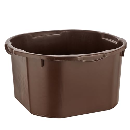 WKH-GMBH 65 Liter Kübel aus lebensmittelechten Kunststoff - Ideal als Pflanzkübel, Wassertränke UVM. (braun) von WKH-GMBH