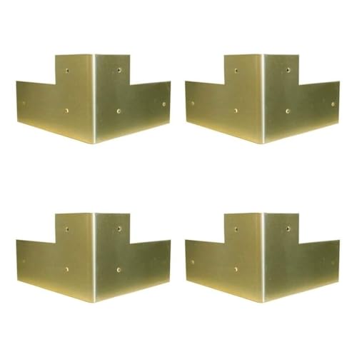 Eckenschutz for Möbel (4er-Set) – Eckenschutz aus antikem Messing, hohler dekorativer Schutz aus Vintage-Bronze for Schmuckkästchen, Holztruhen, Bilderrahmen, Kleiderschränke(Bronze) von WKHPHMBEQ