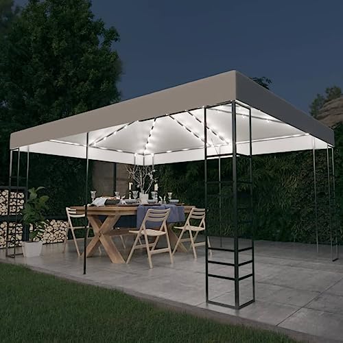 Haus & Garten, Möbel-Gazebo mit LED-Lichterkette, 4 x 3 x 2,7 m, Weiß Haus & Garten, Möbel-Gazebo mit LED-Lichterkette, 4 x 3 x 2,7 m, Weiß von WKIEQACO