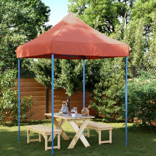 Haus & Garten Möbel Faltbares Partyzelt Pop-Up Terrakotta 200x200x306cm von WKIEQACO