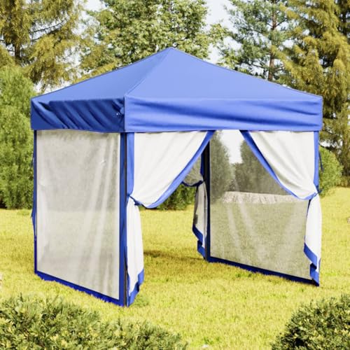 Haus & Garten Möbel Faltbares Partyzelt mit Seitenwänden blau 2x2m Haus & Garten Möbel Faltbares Partyzelt mit Seitenwänden blau 2x2m von WKIEQACO