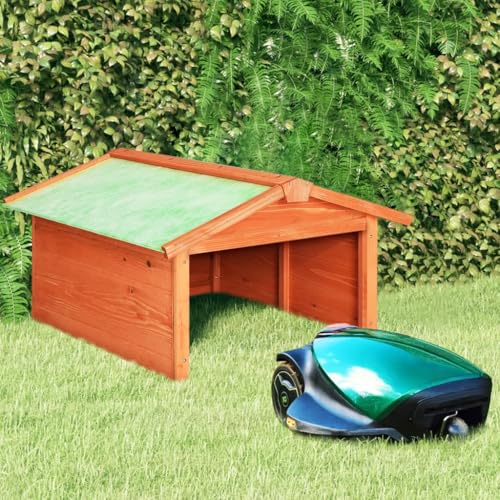 Haus & Garten Möbel Mähroboter Garage 72x87x50cm Massivholz von WKIEQACO