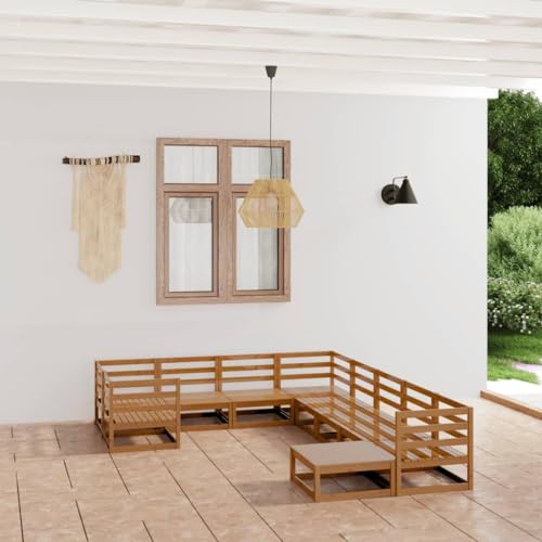 WKIEQACO 10-teiliges Garten-Lounge-Set aus massivem Kiefernholz, Outdoor-Sets WKIEQACO 10-teiliges Garten-Lounge-Set aus massivem Kiefernholz, Outdoor-Sets von WKIEQACO