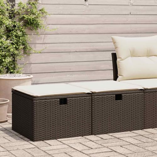 WKIEQACO 2-teiliges Gartensofa-Set mit Kissen braun Polyrattan Akazie Outdoor Sets WKIEQACO 2-teiliges Gartensofa-Set mit Kissen braun Polyrattan Akazie Outdoor Sets von WKIEQACO