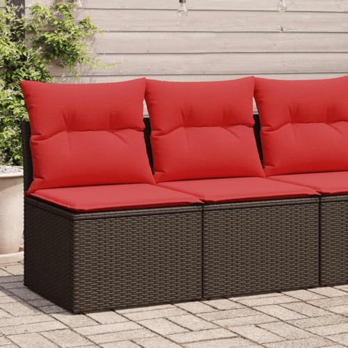 WKIEQACO 2-teiliges Gartensofa-Set mit Kissen braun Polyrattan Akazie Outdoor Sets WKIEQACO 2-teiliges Gartensofa-Set mit Kissen braun Polyrattan Akazie Outdoor Sets von WKIEQACO