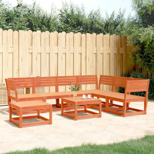 WKIEQACO 7-teiliges Garten-Lounge-Set Wachs braun Massivholz Kiefer Outdoor Sets WKIEQACO 7-teiliges Garten-Lounge-Set Wachs braun Massivholz Kiefer Outdoor Sets von WKIEQACO