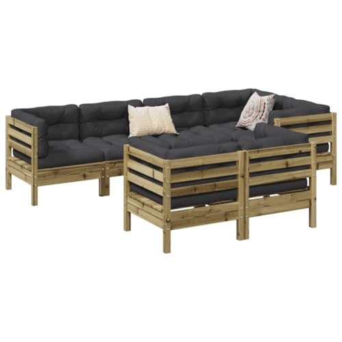 WKIEQACO 7-teiliges Gartensofa-Set mit Kissen imprägniertes Holz Kiefer Outdoor Sets WKIEQACO 7-teiliges Gartensofa-Set mit Kissen imprägniertes Holz Kiefer Outdoor Sets von WKIEQACO