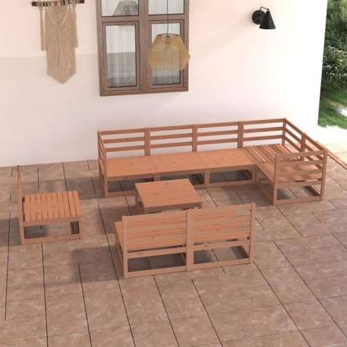 WKIEQACO 9-teiliges Garten-Lounge-Set braun massives Kiefernholz Outdoor Sets WKIEQACO 9-teiliges Garten-Lounge-Set braun massives Kiefernholz Outdoor Sets von WKIEQACO