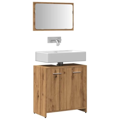 WKIEQACO Badezimmerschrank mit Spiegel Artisan Oak Engineered WoodSets Badezimmer-Sets WKIEQACO Badezimmerschrank mit Spiegel Artisan Oak Engineered WoodSets Badezimmer-Sets von WKIEQACO