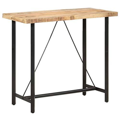 WKIEQACO Bartisch, 120 x 58 x 107 cm, Mangoholz, raue Tische, Küchen- und Esszimmertische WKIEQACO Bartisch, 120 x 58 x 107 cm, Mangoholz, raue Tische, Küchen- und Esszimmertische von WKIEQACO