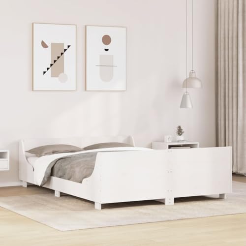 WKIEQACO Betten & Zubehör, Betten & Bettrahmen, Bettrahmen ohne Matratze, weiß, 120x190 cm, kleines Doppelbett, Massivholz, Kiefer WKIEQACO Betten & Zubehör, Betten & Bettrahmen, Bettrahmen ohne Matratze, weiß, 120x190 cm, kleines Doppelbett, Massivholz, Kiefer von WKIEQACO