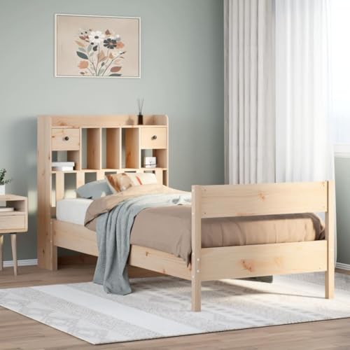 WKIEQACO Betten & Zubehör, Betten & Bettrahmen, Bücherregal Bett ohne Matratze 90x190 cm Einzelbett Massivholz Kiefer WKIEQACO Betten & Zubehör, Betten & Bettrahmen, Bücherregal Bett ohne Matratze 90x190 cm Einzelbett Massivholz Kiefer von WKIEQACO