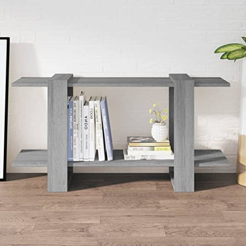 WKIEQACO Bücherschrank, Grau, Sonoma, 100 x 30 x 51 cm, Holzregal, Bücherregale & Standregale WKIEQACO Bücherschrank, Grau, Sonoma, 100 x 30 x 51 cm, Holzregal, Bücherregale & Standregale von WKIEQACO