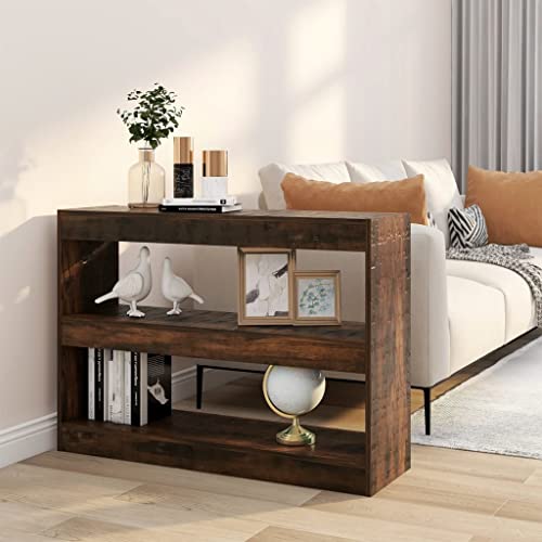 WKIEQACO Bücherschrank/Raumteiler Räuchereiche 100x30x72 cmRegal Bücherregale & Standregale WKIEQACO Bücherschrank/Raumteiler Räuchereiche 100x30x72 cmRegal Bücherregale & Standregale von WKIEQACO