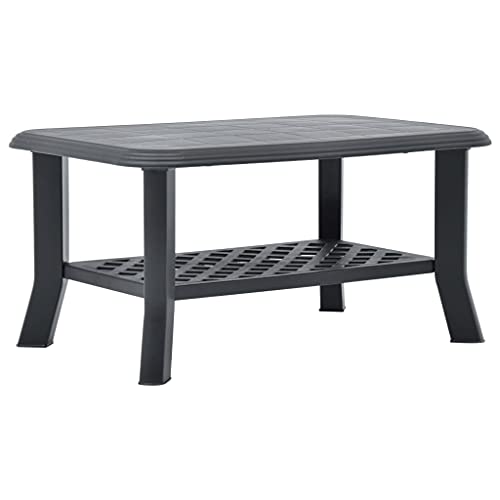WKIEQACO Couchtisch Anthrazit 90x60x46cm KunststoffTische Akzenttische Couchtische von WKIEQACO