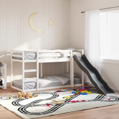 WKIEQACO Etagenbett mit Rutsche & Leiter ohne Matratze weiß 90x200 cm Betten & Zubehör Betten & Bettrahmen WKIEQACO Etagenbett mit Rutsche & Leiter ohne Matratze weiß 90x200 cm Betten & Zubehör Betten & Bettrahmen von WKIEQACO