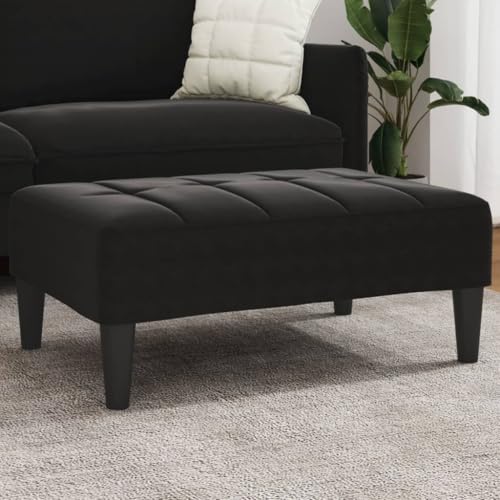 WKIEQACO Fußhocker Schwarz 77x55x31cm Samt Fußstützen WKIEQACO Fußhocker Schwarz 77x55x31cm Samt Fußstützen von WKIEQACO