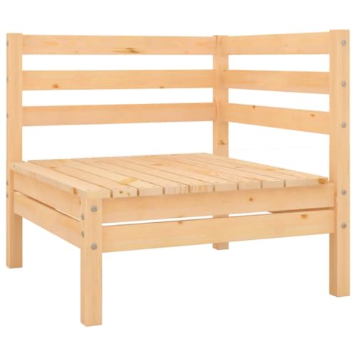 WKIEQACO Garten-Ecksofa, Massivholz, Kiefernholz, Outdoor-Sitzgruppe, Outdoor-Sitzgruppe, Sektionalsofa-Einheiten von WKIEQACO