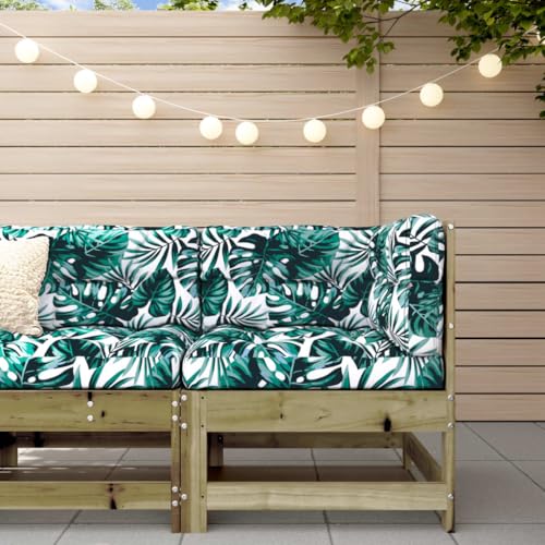 WKIEQACO Garten-Ecksofa, imprägniertes Kiefernholz, Outdoor-Sitzgruppe, Outdoor-Sitzgruppe, Sektionalsofa-Einheiten von WKIEQACO