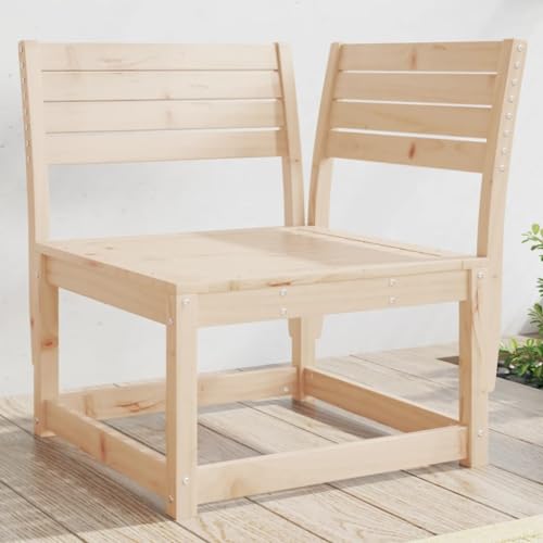 WKIEQACO Gartensofa Ecksofa 73 x 73 x 78 cm Massivholz Kiefer Outdoor Sitzgelegenheit Outdoor Sofas von WKIEQACO