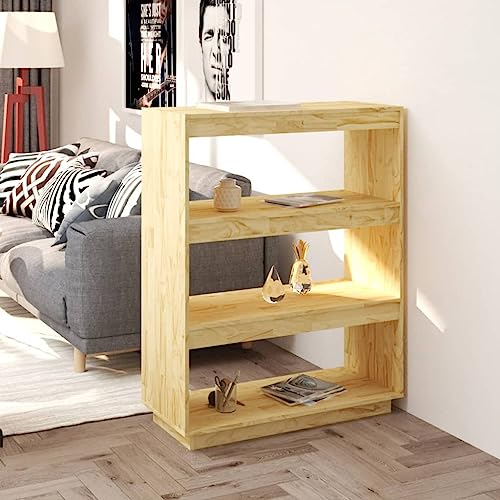 WKIEQACO Haus & Garten, Möbel-Bücherschrank/Raumteiler 80x35x103 cm, Kiefer massiv von WKIEQACO