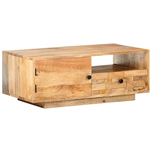 WKIEQACO Haus & Garten, Möbel-Coffee Tisch, 90 x 50 x 35 cm, massives Mangoholz WKIEQACO Haus & Garten, Möbel-Coffee Tisch, 90 x 50 x 35 cm, massives Mangoholz von WKIEQACO