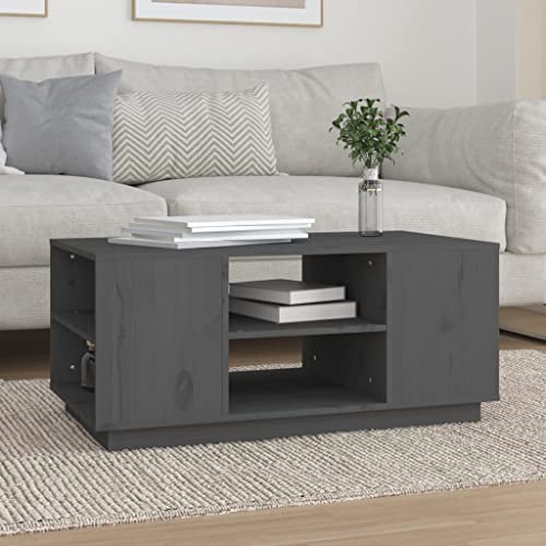 WKIEQACO Haus & Garten, Möbel-Coffee Tisch, Grau, 90 x 49 x 40,5 cm, Massivholz, Kiefer WKIEQACO Haus & Garten, Möbel-Coffee Tisch, Grau, 90 x 49 x 40,5 cm, Massivholz, Kiefer von WKIEQACO