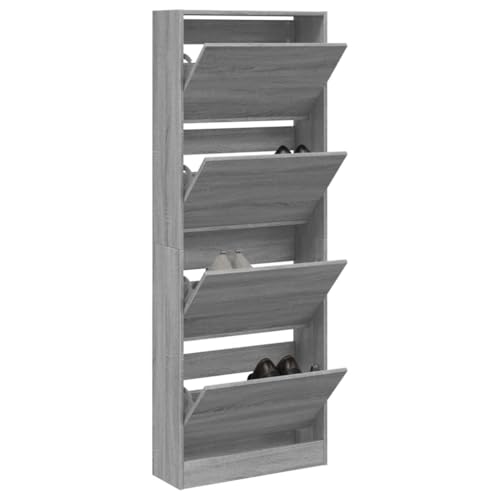 WKIEQACO Haus & Garten, Möbel-Schuhschrank, Grau, Sonoma, 60 x 21 x 163,5 cm, Holzwerkstoff WKIEQACO Haus & Garten, Möbel-Schuhschrank, Grau, Sonoma, 60 x 21 x 163,5 cm, Holzwerkstoff von WKIEQACO