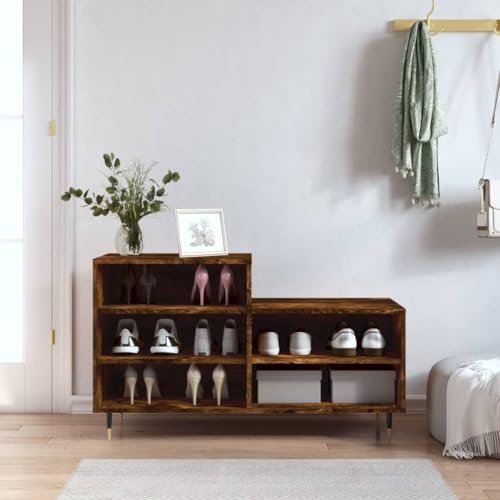WKIEQACO Haus & Garten, Möbel-Schuhschrank, Räuchereiche, 102 x 36 x 60 cm, Holzwerkstoff WKIEQACO Haus & Garten, Möbel-Schuhschrank, Räuchereiche, 102 x 36 x 60 cm, Holzwerkstoff von WKIEQACO