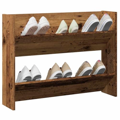 WKIEQACO Haus & Garten, Möbel-Wand-Schuhschrank, altes Holz, 80 x 18 x 60 cm, Holzwerkstoff WKIEQACO Haus & Garten, Möbel-Wand-Schuhschrank, altes Holz, 80 x 18 x 60 cm, Holzwerkstoff von WKIEQACO