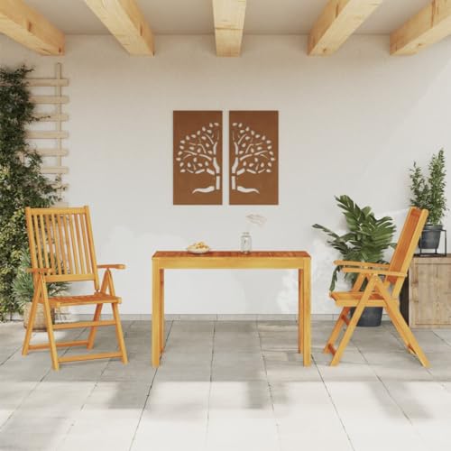 WKIEQACO Haus & Garten, Möbel: 3-teiliges Garten-Esszimmer-Set, Massivholz, Akazie WKIEQACO Haus & Garten, Möbel: 3-teiliges Garten-Esszimmer-Set, Massivholz, Akazie von WKIEQACO