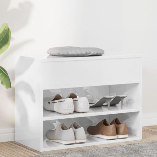 WKIEQACO Haus & Garten Möbel-Schuhbank Hochglanz Weiß 60x30x45cm Holzwerkstoff WKIEQACO Haus & Garten Möbel-Schuhbank Hochglanz Weiß 60x30x45cm Holzwerkstoff von WKIEQACO