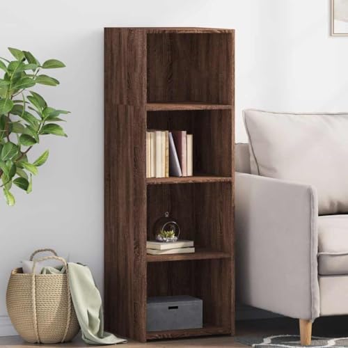 WKIEQACO Highboard Braun Eiche, 40 x 41 x 124 cm, Holzschrank & Aufbewahrung, Buffets & Sideboards von WKIEQACO
