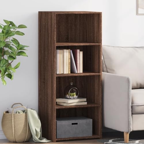 WKIEQACO Highboard Braun Eiche, 50 x 41 x 124 cm, Holzschrank & Aufbewahrung, Buffets & Sideboards von WKIEQACO