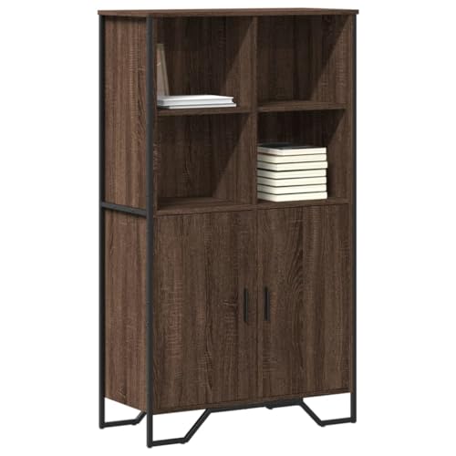 WKIEQACO Highboard Braune Eiche, 79,5 x 35,5 x 137,5 cm, Holzschränke, Aufbewahrung, Buffets und Sideboards von WKIEQACO