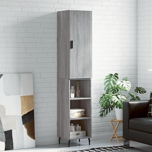 WKIEQACO Highboard Grau Sonoma 34,5 x 34 x 180 cm Holzschränke & Lagerbuffets & Sideboards WKIEQACO Highboard Grau Sonoma 34,5 x 34 x 180 cm Holzschränke & Lagerbuffets & Sideboards von WKIEQACO