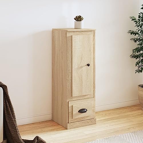 WKIEQACO Highboard Sonoma Eiche, 36 x 35,5 x 103,5 cm, Holzschrank & Aufbewahrung, Buffets & Sideboards von WKIEQACO