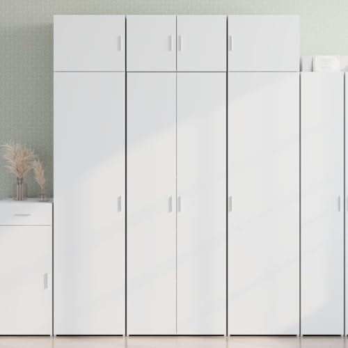 WKIEQACO Highboard Weiß 70x42,5x185 cm Holzschrank & Aufbewahrungsbuffets & Sideboards WKIEQACO Highboard Weiß 70x42,5x185 cm Holzschrank & Aufbewahrungsbuffets & Sideboards von WKIEQACO