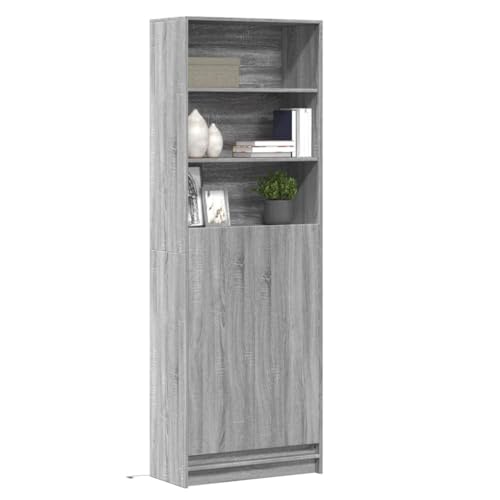 WKIEQACO Highboard mit LED Grau Sonoma 69x32,5x200 cm Holzwerkschränke & Lagerbuffets & Sideboards WKIEQACO Highboard mit LED Grau Sonoma 69x32,5x200 cm Holzwerkschränke & Lagerbuffets & Sideboards von WKIEQACO