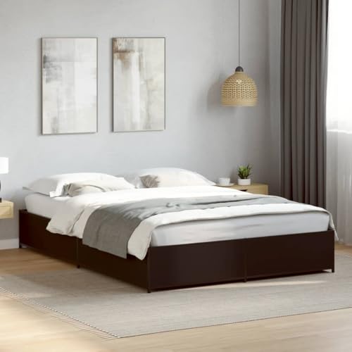 WKIEQACO Home & Garden Möbelbett Bettgestell ohne Matratze schwarz 140x200 cm von WKIEQACO