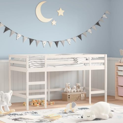 WKIEQACO Kinder Hochbett ohne Matratze mit Leiter weiß 80x200 cm Betten & Zubehör Betten & Bettrahmen WKIEQACO Kinder Hochbett ohne Matratze mit Leiter weiß 80x200 cm Betten & Zubehör Betten & Bettrahmen von WKIEQACO