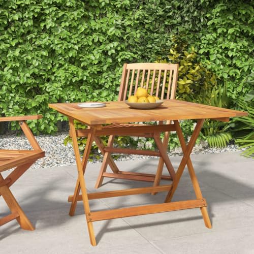 WKIEQACO Klapptisch Gartentisch 90x90x75cm Massivholz Akazie Outdoor Tische WKIEQACO Klapptisch Gartentisch 90x90x75cm Massivholz Akazie Outdoor Tische von WKIEQACO