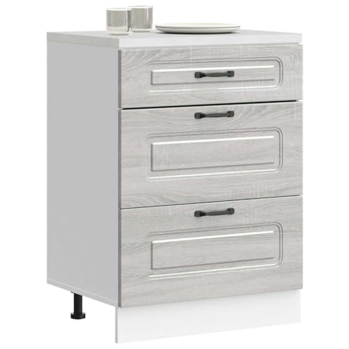 WKIEQACO Küchenunterschrank Kalmar Grau Sonoma Holzschränke & Aufbewahrung Küchenschränke WKIEQACO Küchenunterschrank Kalmar Grau Sonoma Holzschränke & Aufbewahrung Küchenschränke von WKIEQACO