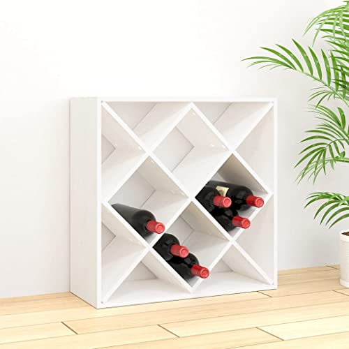 WKIEQACO Möbelartikel Home Weinschrank weiß 62x25x62cm Massivholz Kiefer Möbel von WKIEQACO