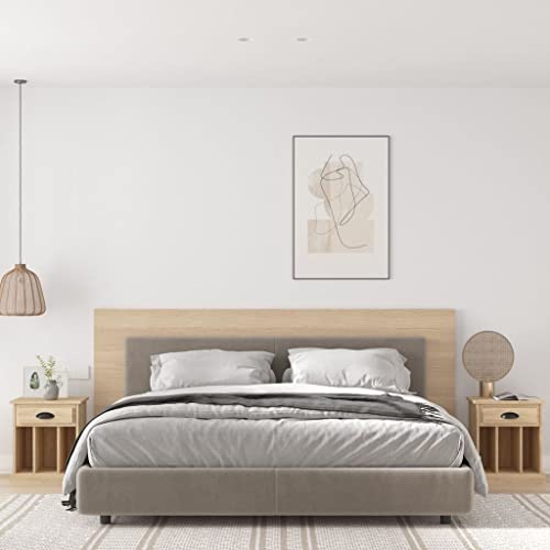 WKIEQACO Nachtkommode 2 Stück Sonoma Eiche 43x36x50cm Tische Nachttische WKIEQACO Nachtkommode 2 Stück Sonoma Eiche 43x36x50cm Tische Nachttische von WKIEQACO
