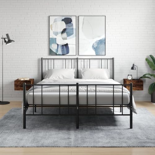 WKIEQACO Nachtkommode zur Wandmontage, 2 Stück, geräucherte Eiche, 35 x 35 x 20 cm, Schränke & Aufbewahrungsschränke und Schließfächer WKIEQACO Nachtkommode zur Wandmontage, 2 Stück, geräucherte Eiche, 35 x 35 x 20 cm, Schränke & Aufbewahrungsschränke und Schließfächer von WKIEQACO