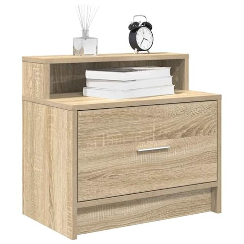 WKIEQACO Nachtschrank mit Schublade Sonoma Eiche 51x31x47cmTische Nachttische WKIEQACO Nachtschrank mit Schublade Sonoma Eiche 51x31x47cmTische Nachttische von WKIEQACO